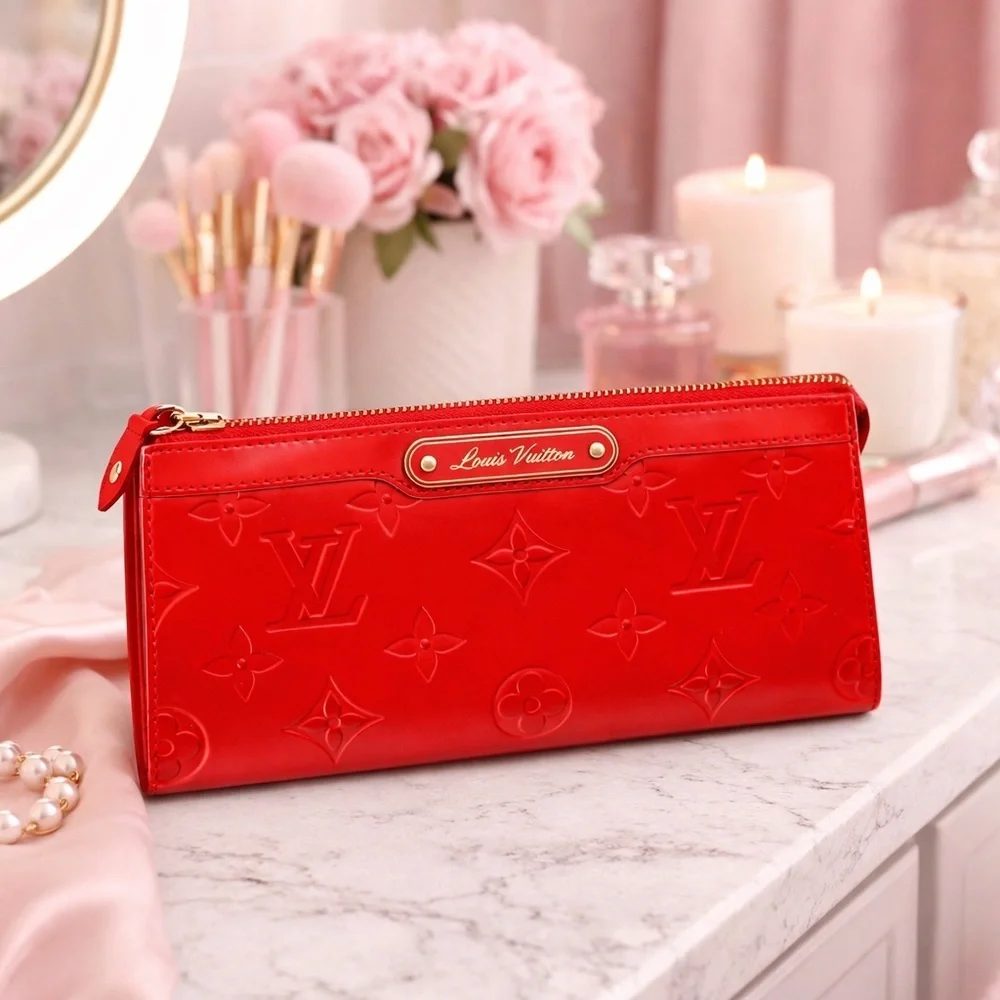 Louis Vuitton Monogram LV Vernis Canvas Trousse Cosmetic Makeup Pouch